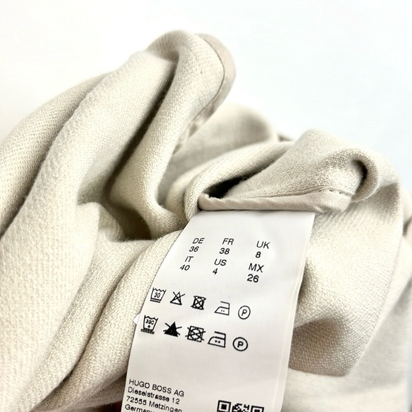 BOSS Hugo Boss Kallmi Beige Sleeveless Tie-Waist Trench Coat - Picture 14 of 15